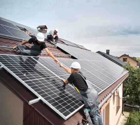 Installation de panneaux solaires 